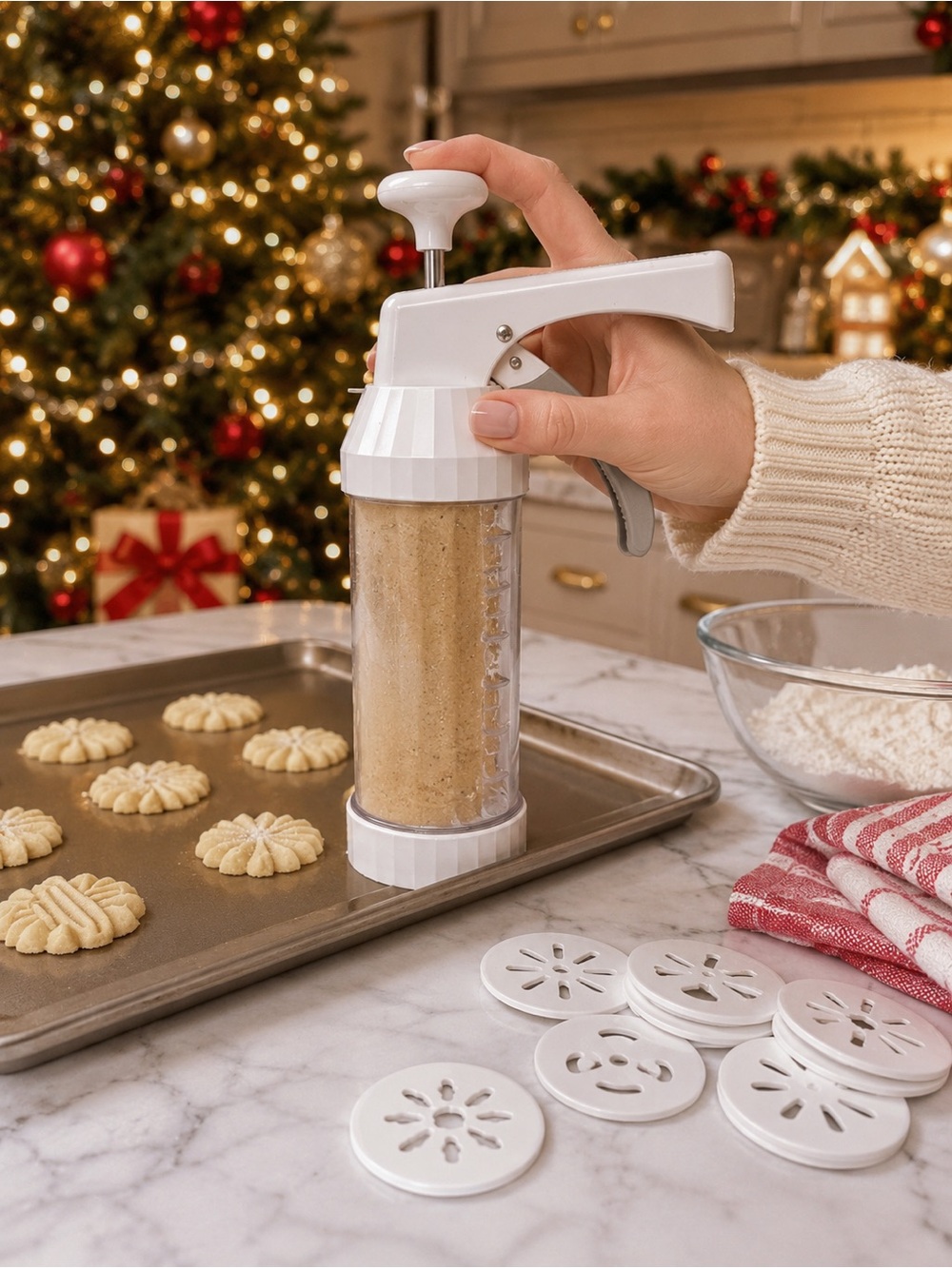 Vintage NEW IN BOX The Pampered Chef Cookie Press (Model 1525)